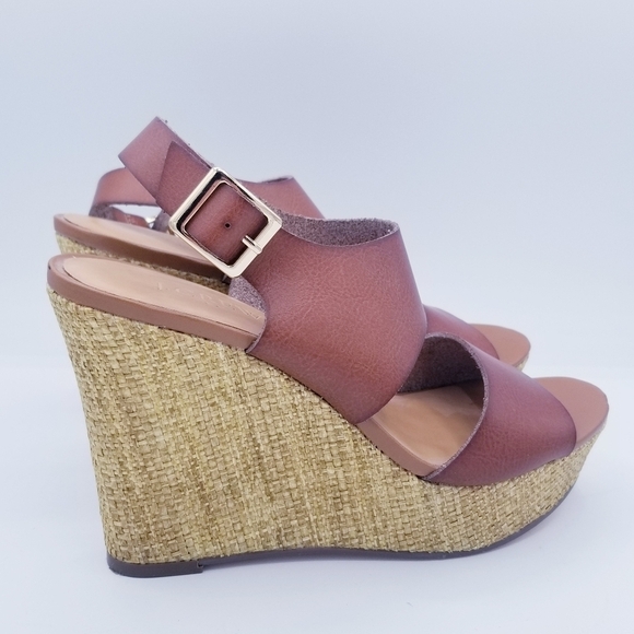 J. Crew Brown Slingback Wedges, size 6.5 - Picture 8 of 15